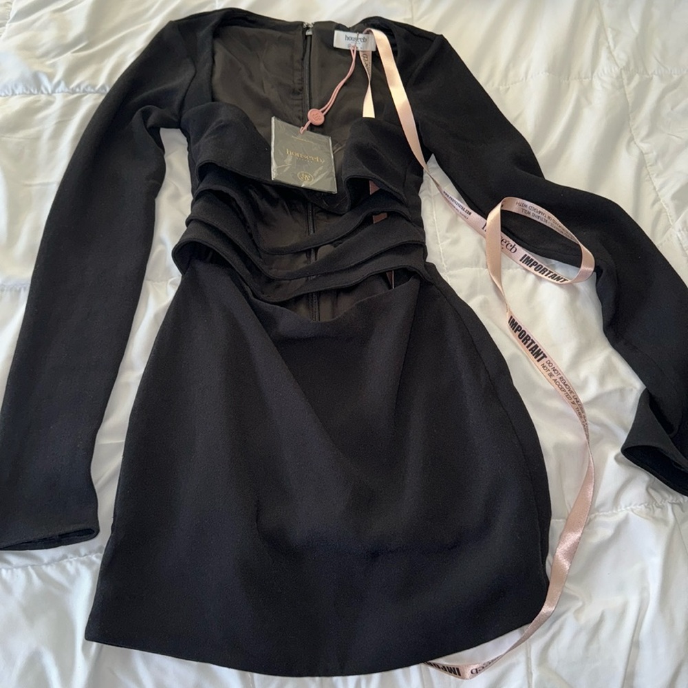 NWT House of cb Elize black mini dress  XS